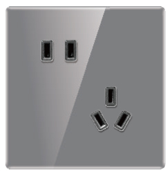 超薄亮面真玻璃 白灰系列